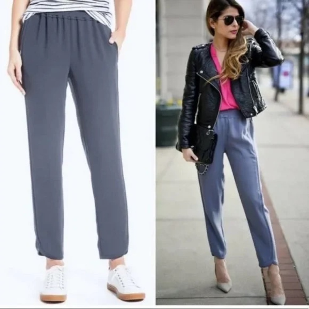 J.Crew Reese Tulip Hem Pull On Pants Gray Size 12